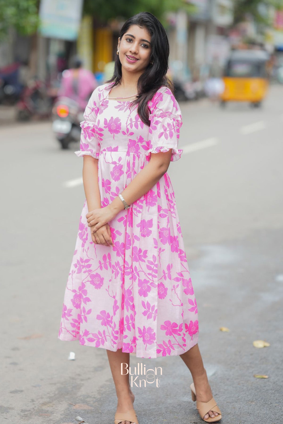 Polly Midi (Dress) in Pink
