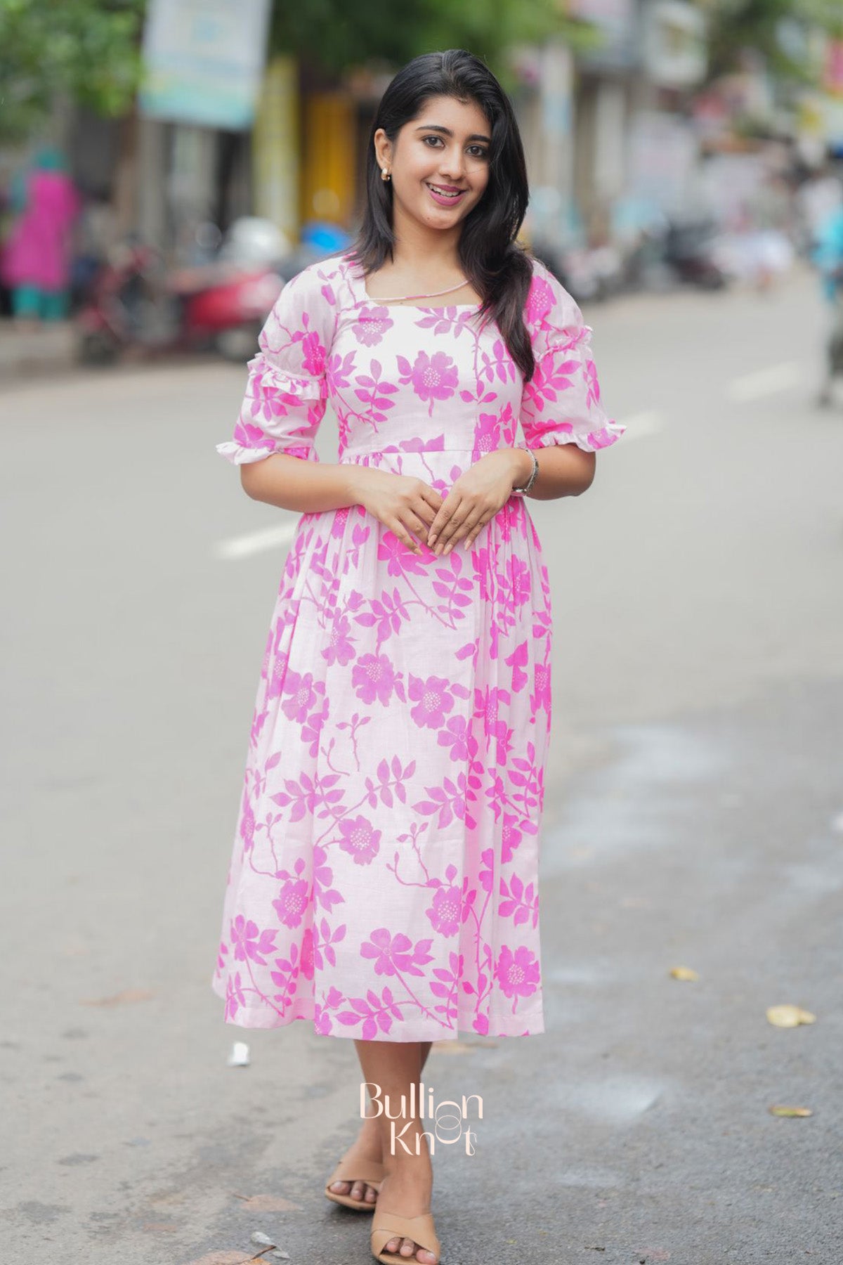 Polly Midi (Dress) in Pink