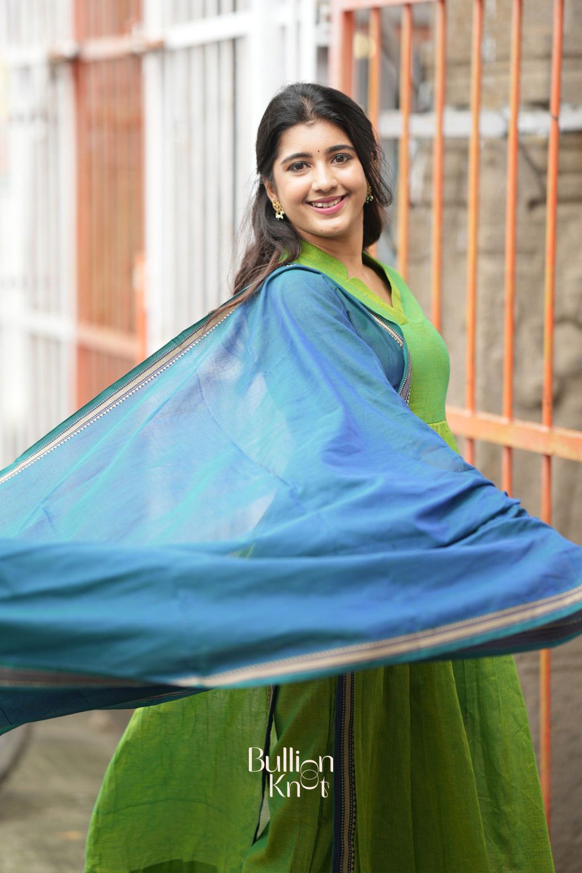 Punaam Kurta Set in Lime Green