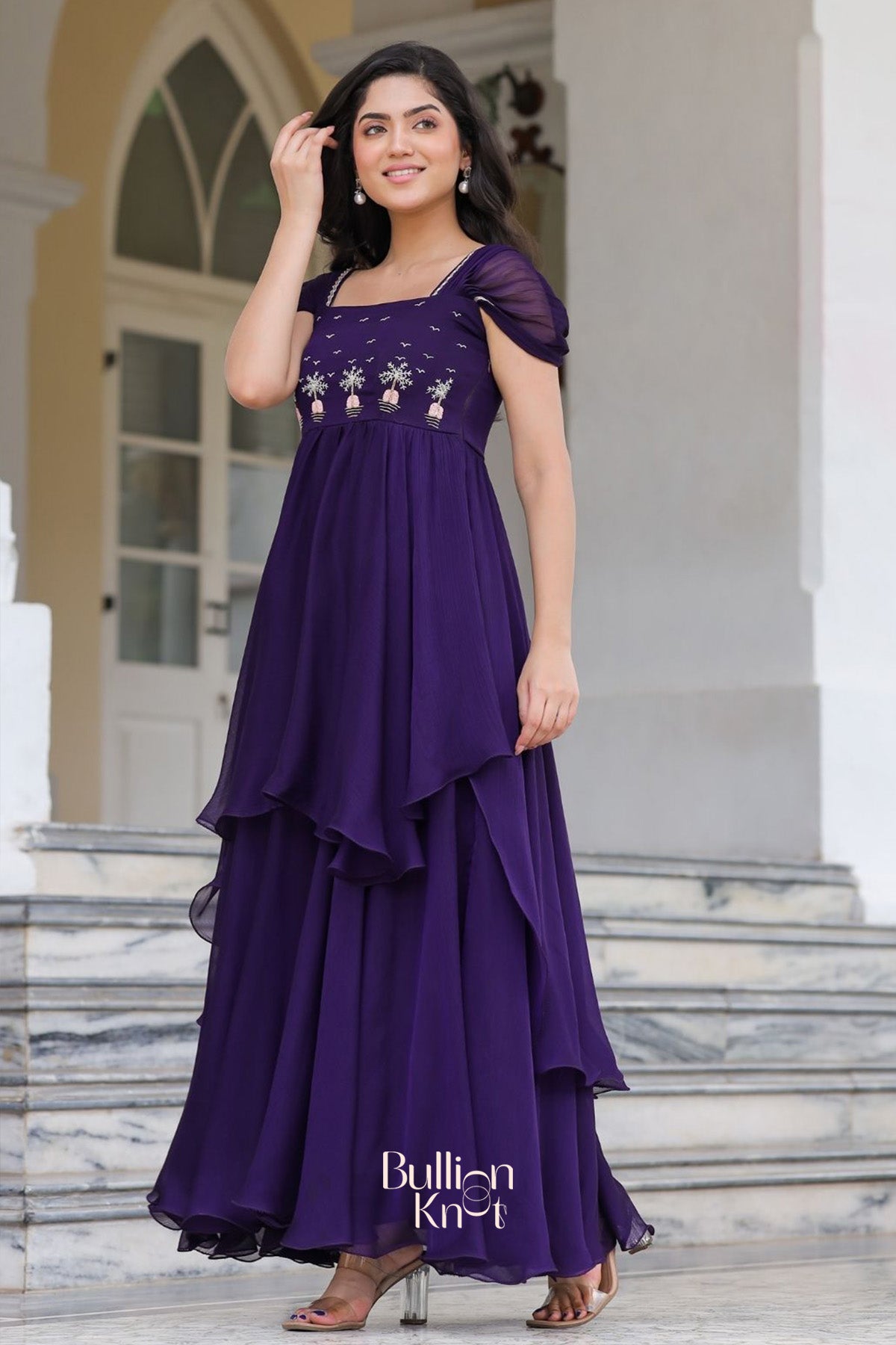 Long Gown Only Frock LAVENDER LONG GOWN FOR WOMEN- PAIRED WITH