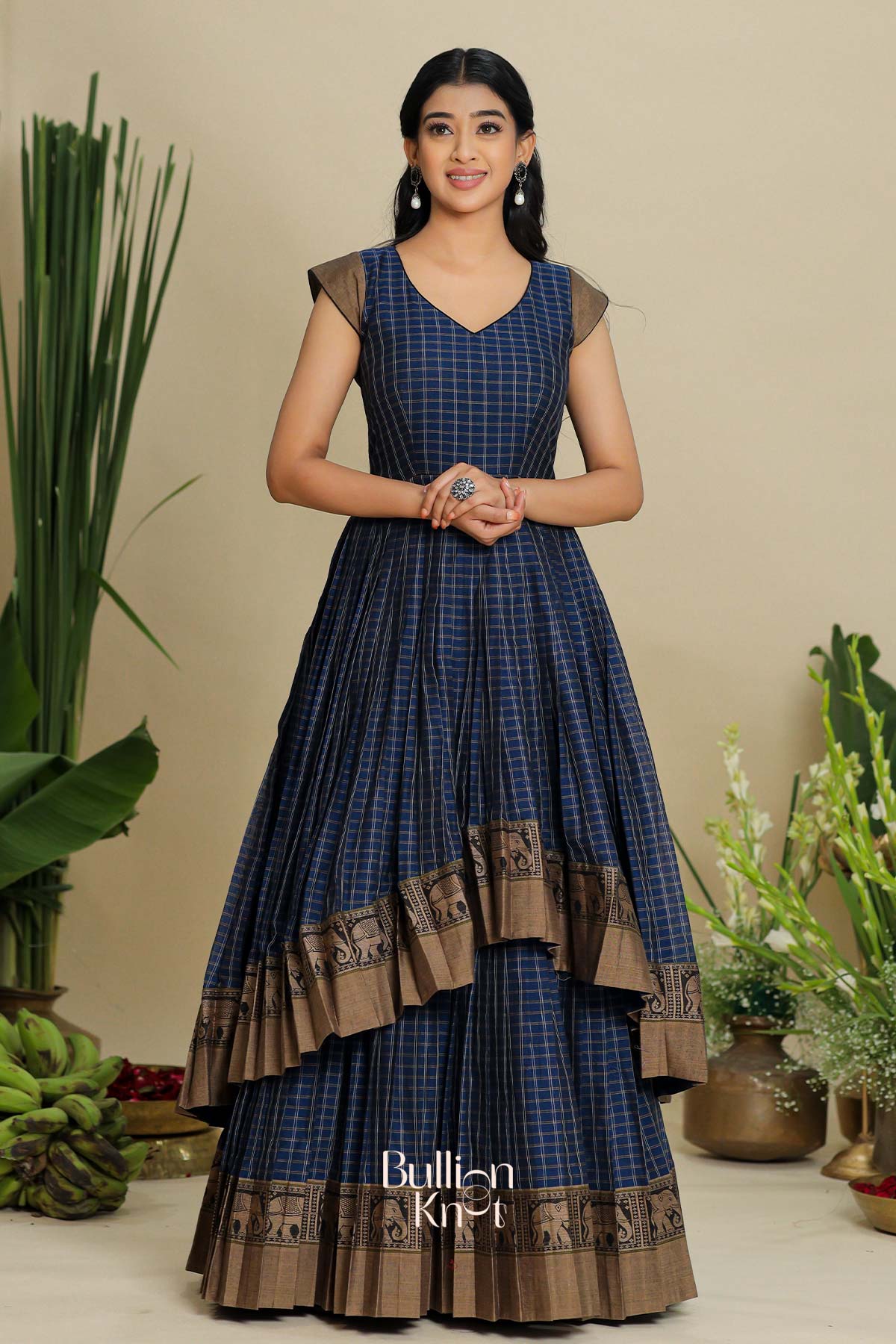Abhinaya Indo Western in Blue