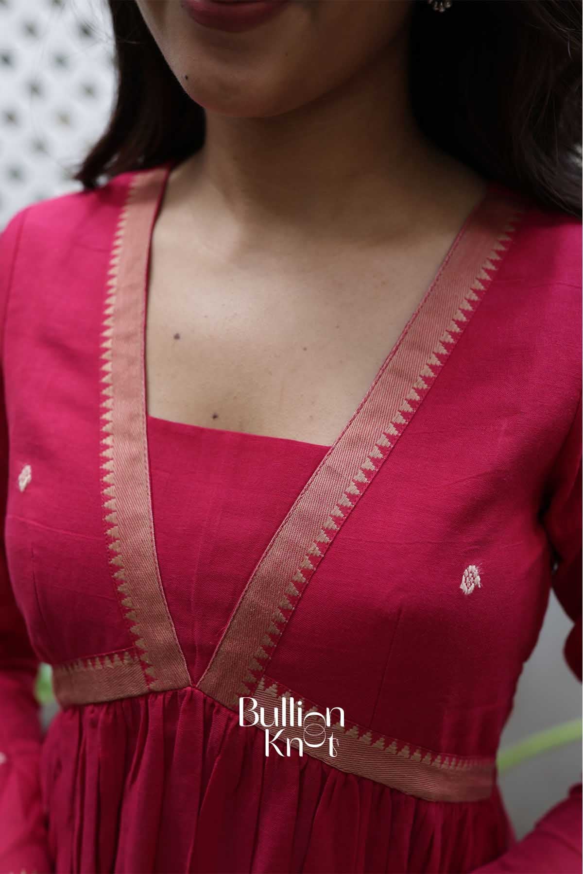 Rangika | Rani Pink Handloom Kurta Set