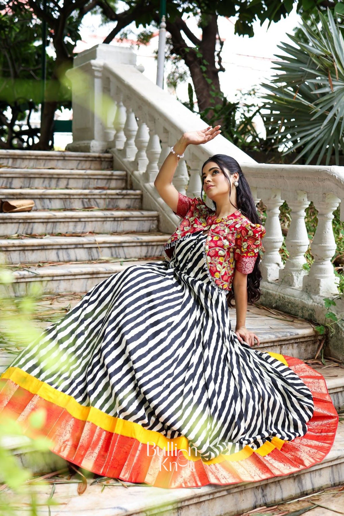 Rohini Kalamkari Jacket Dress in Black