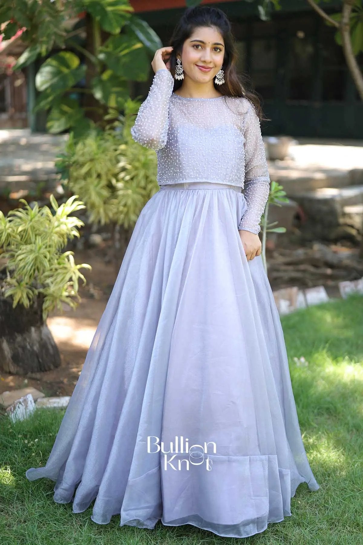 Roohaniyat| Silver Shimmer 2 Piece Gown