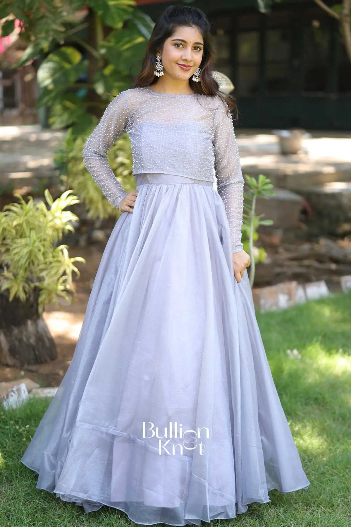 Roohaniyat| Silver Shimmer 2 Piece Gown