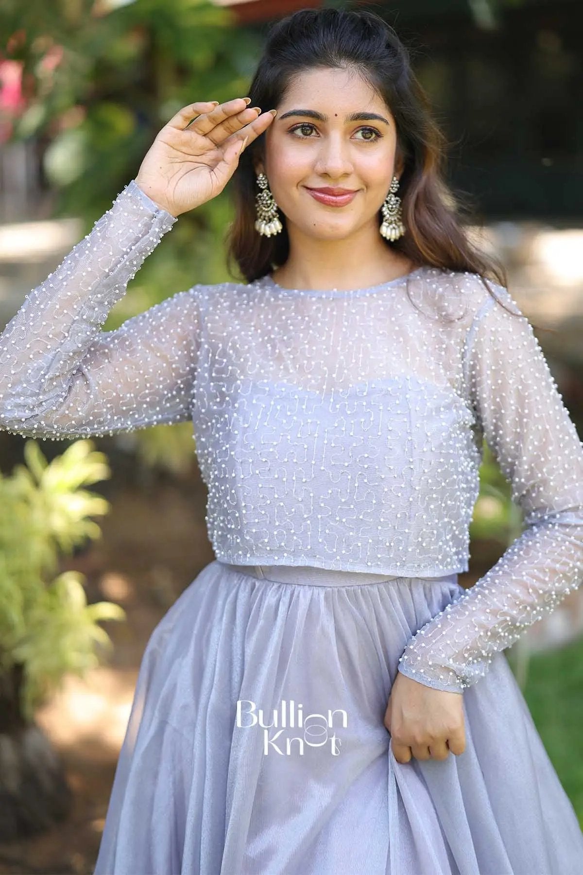 Roohaniyat| Silver Shimmer 2 Piece Gown