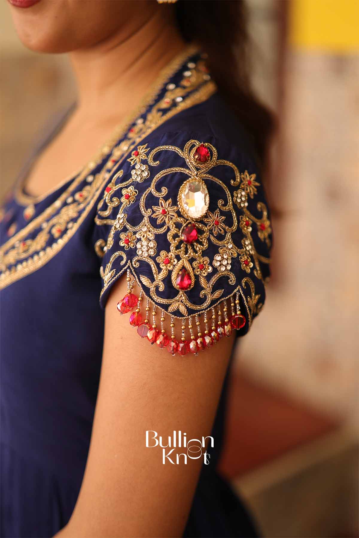Royal Neelam | Blue Natural Crep Anarkali Suit Set