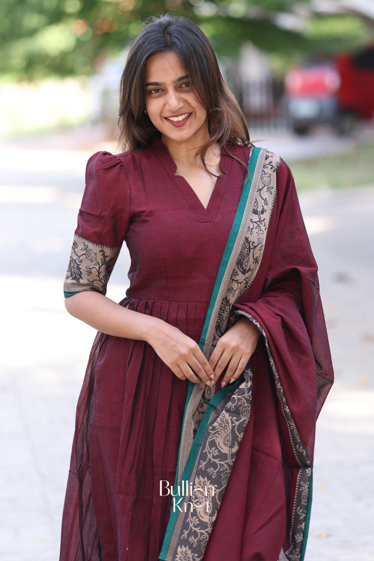 Ruhaana Kurta Set in Maroon