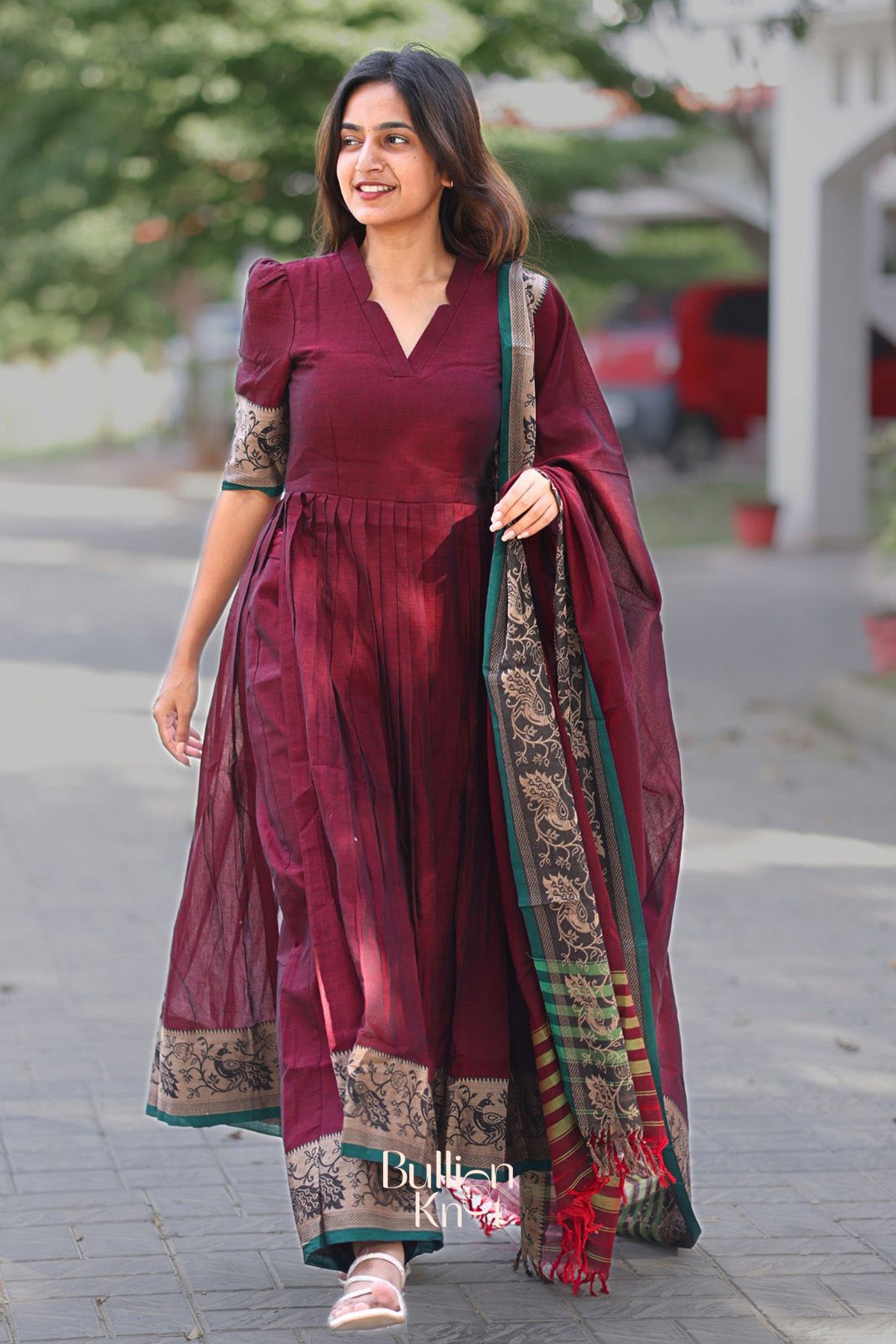 Ruhaana Kurta Set in Maroon
