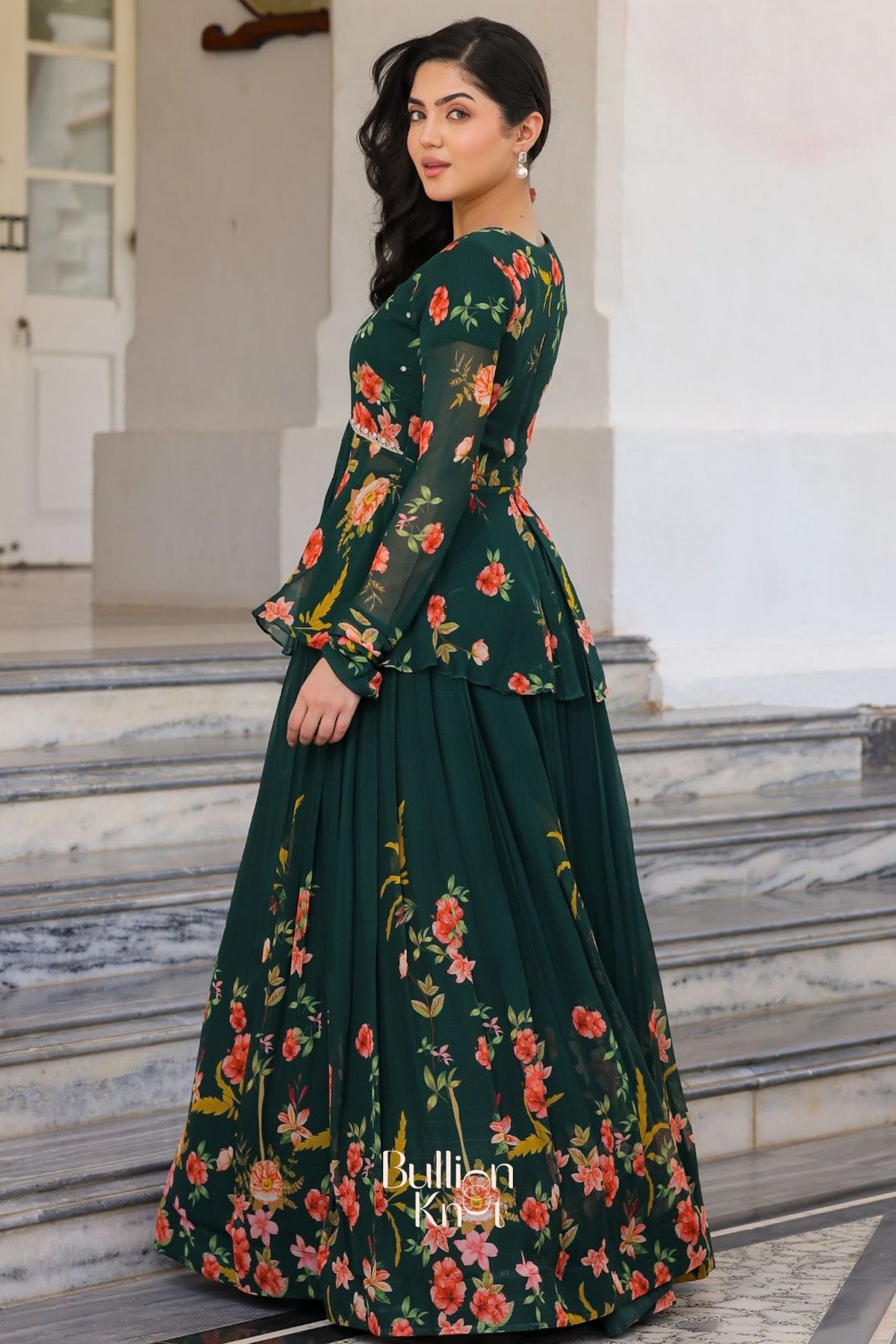 Saanya Serenity IndoWestern in Green