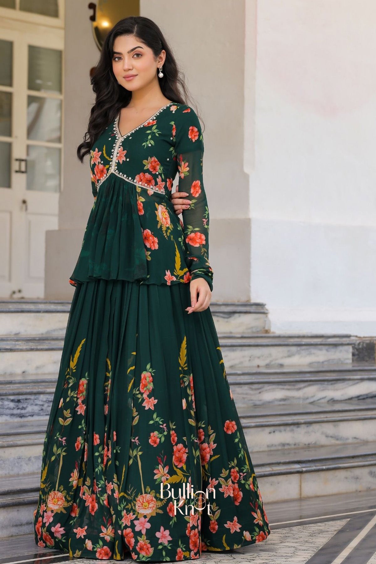 Saanya Serenity IndoWestern in Green