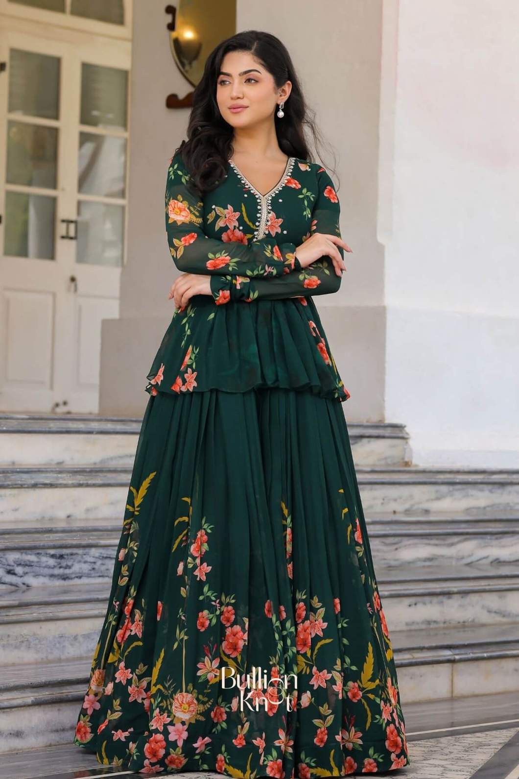 Saanya Serenity IndoWestern in Green