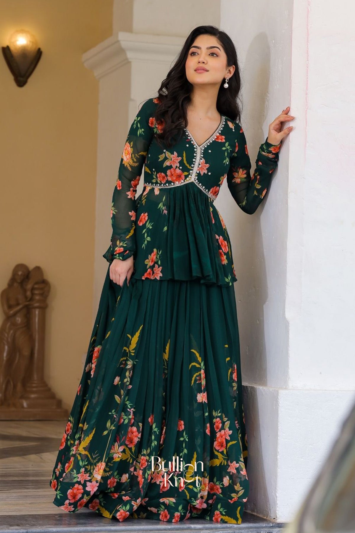 Saanya Serenity IndoWestern in Green