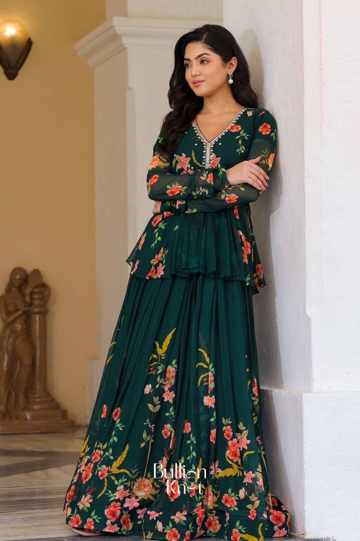 Saanya Serenity IndoWestern in Green