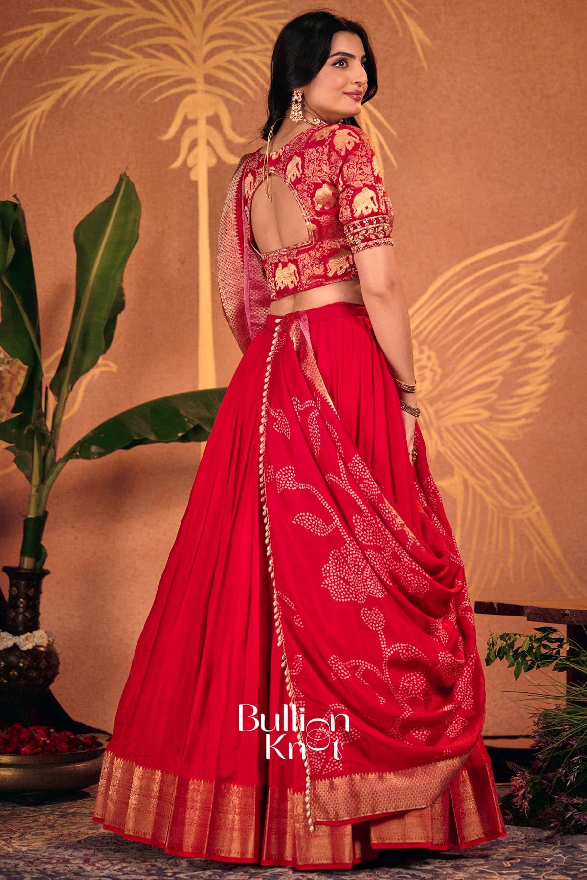 Saraswati Red Lehenga Set for Wedding Events
