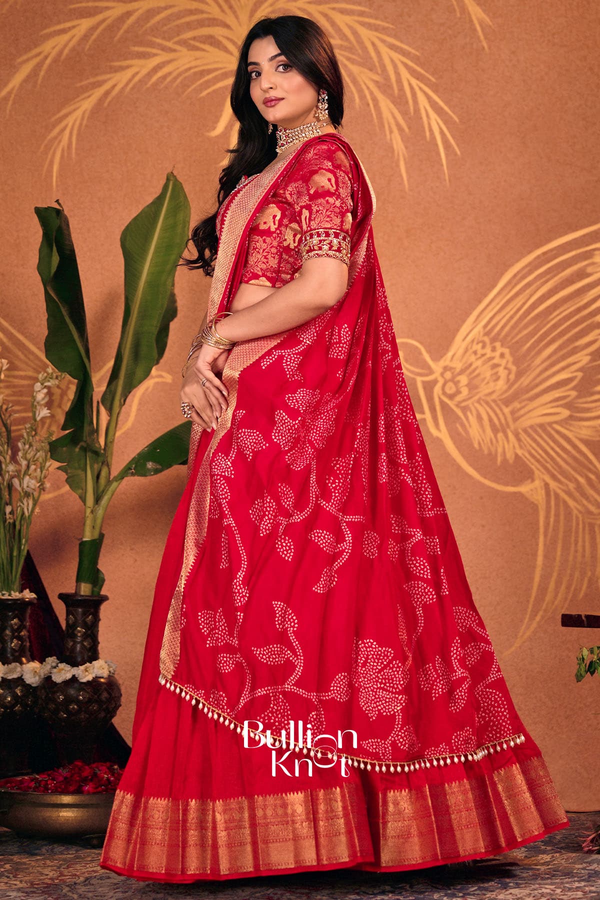 Saraswati Dola Red Lehenga Set
