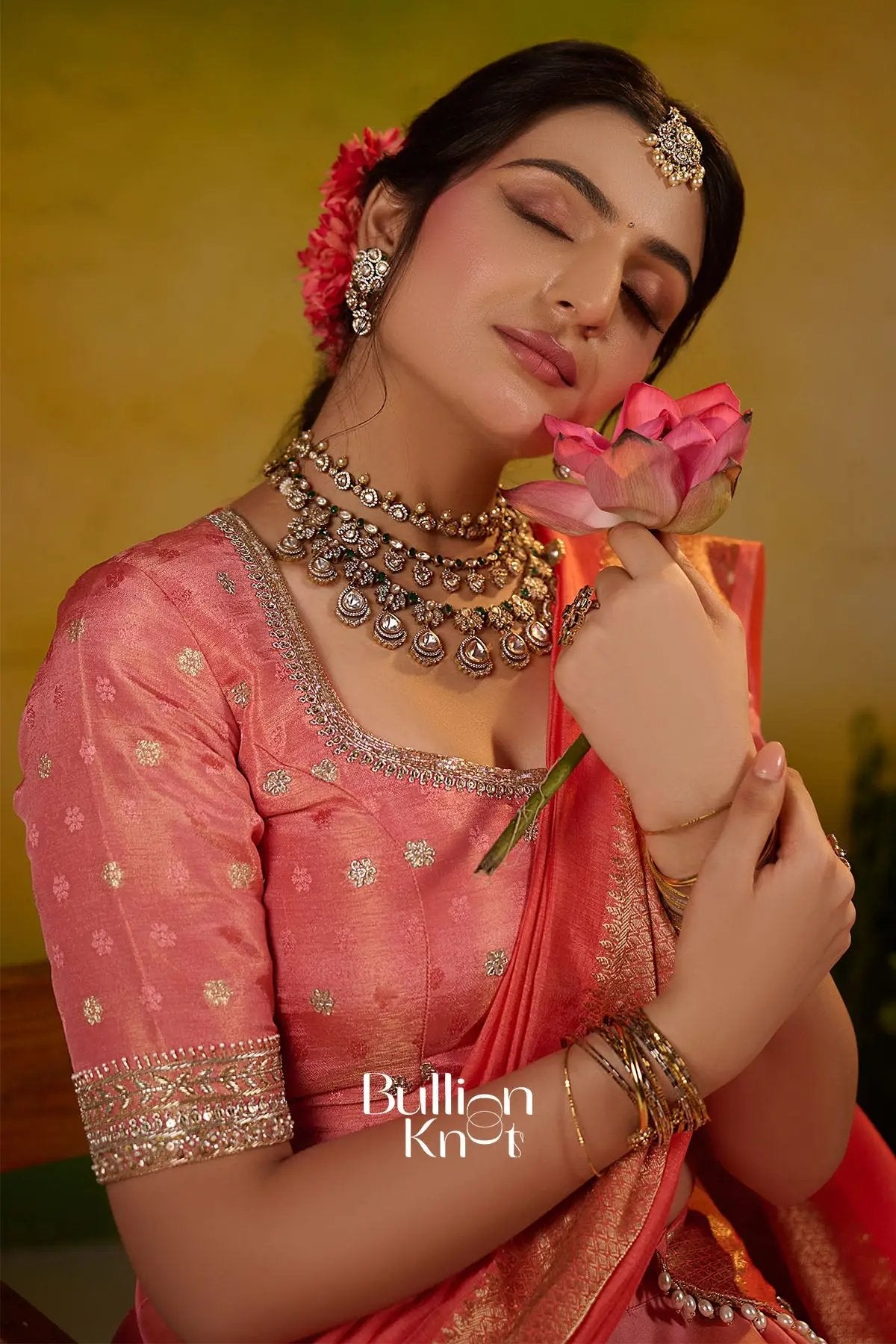 Sobhita Soft Silk Half Saree In Pastel Pink