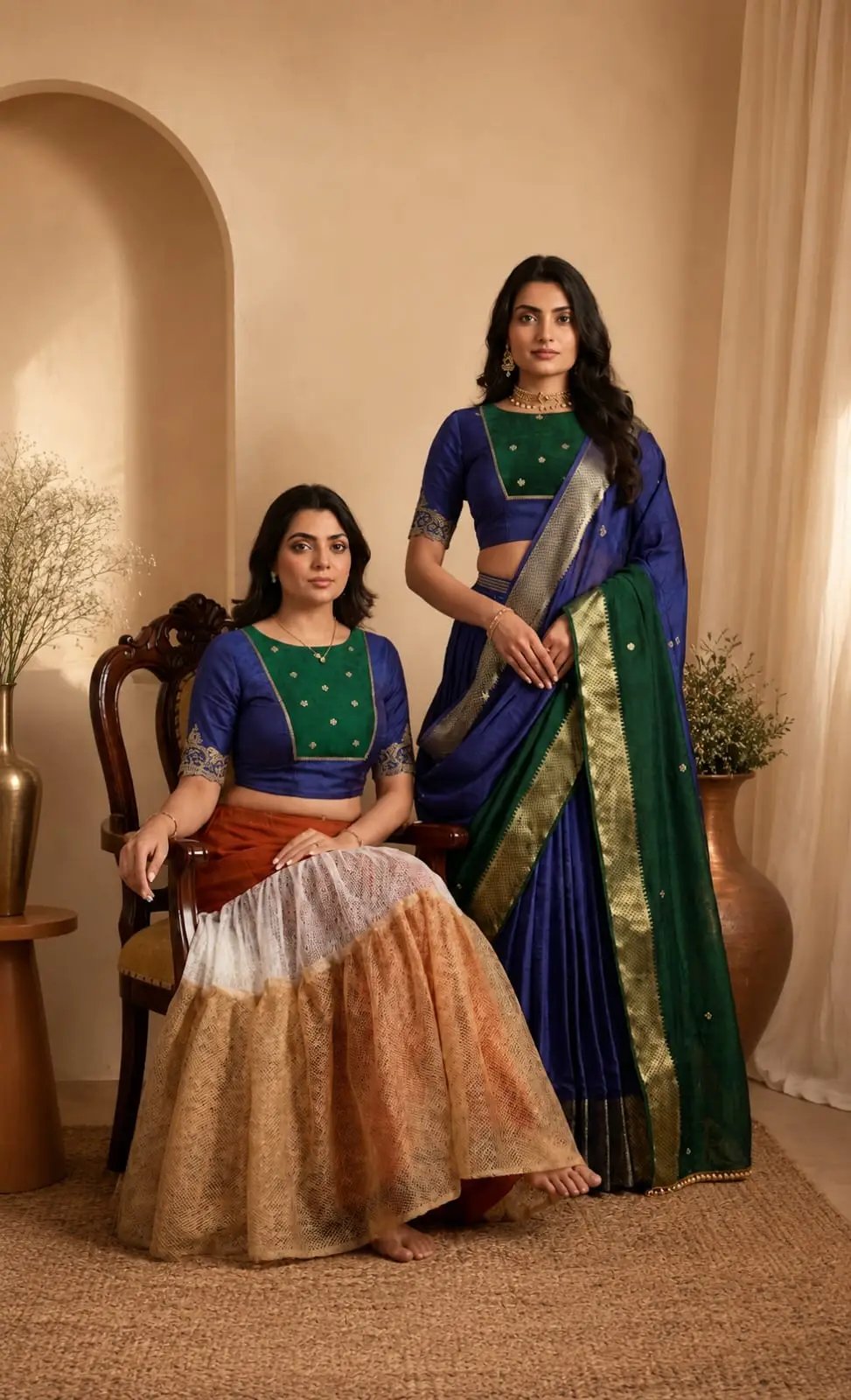 Can Can Skirt and Tarangini Green Viscose Lehenga Set
