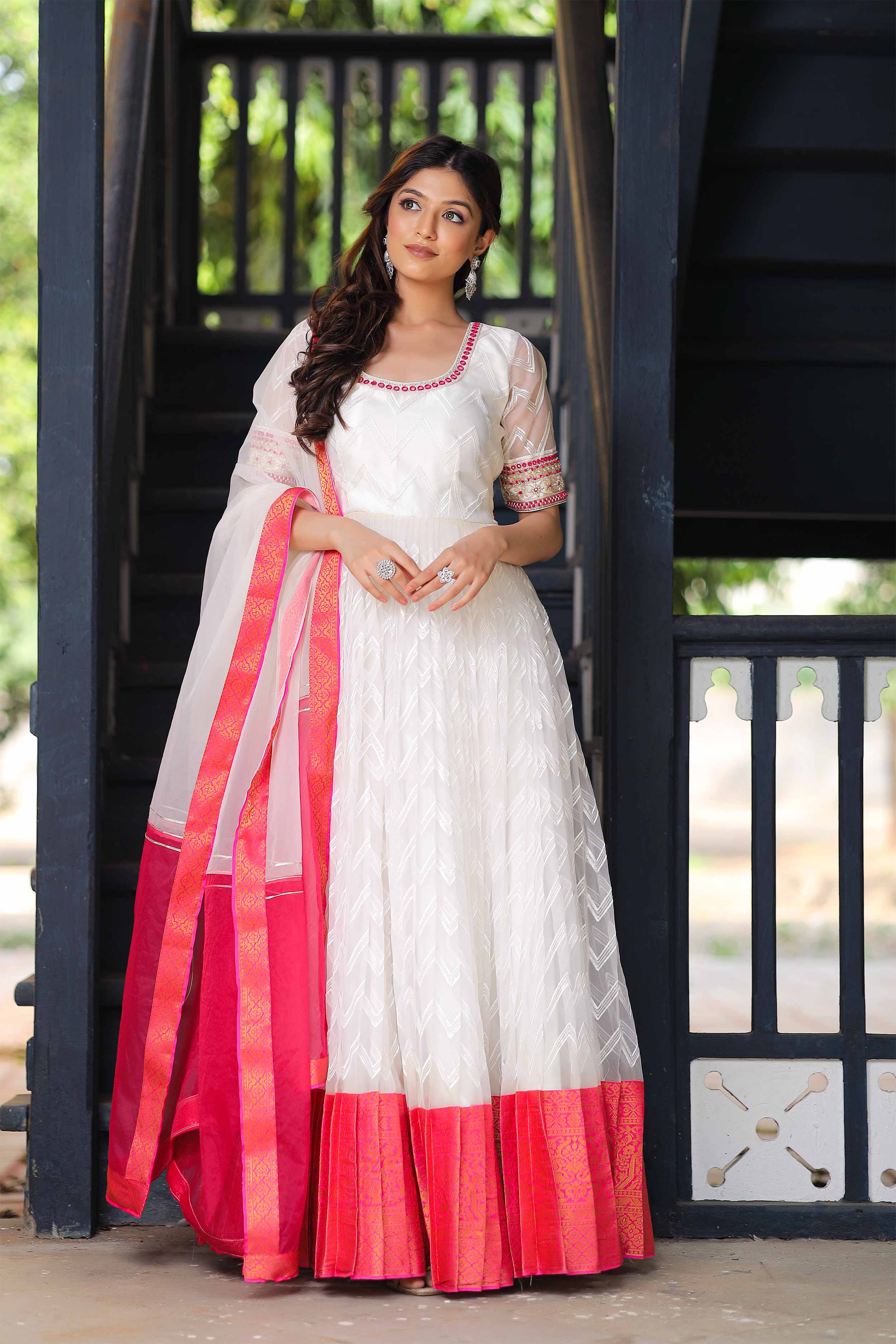White Majesty Anarkali Dress