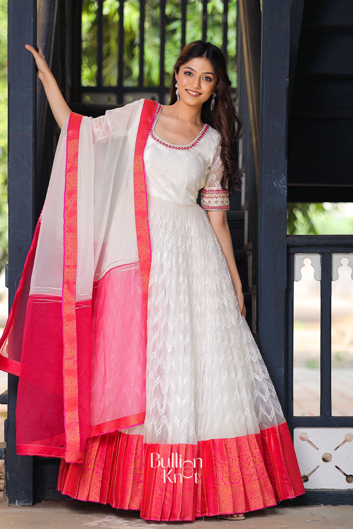 White Majesty Organza sequence Dress