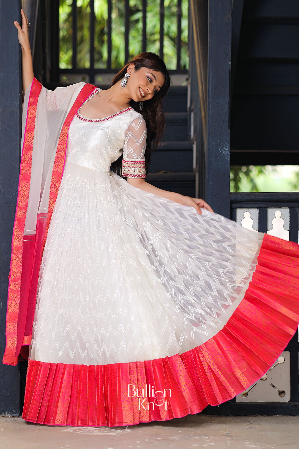 White Majesty Organza sequence Dress