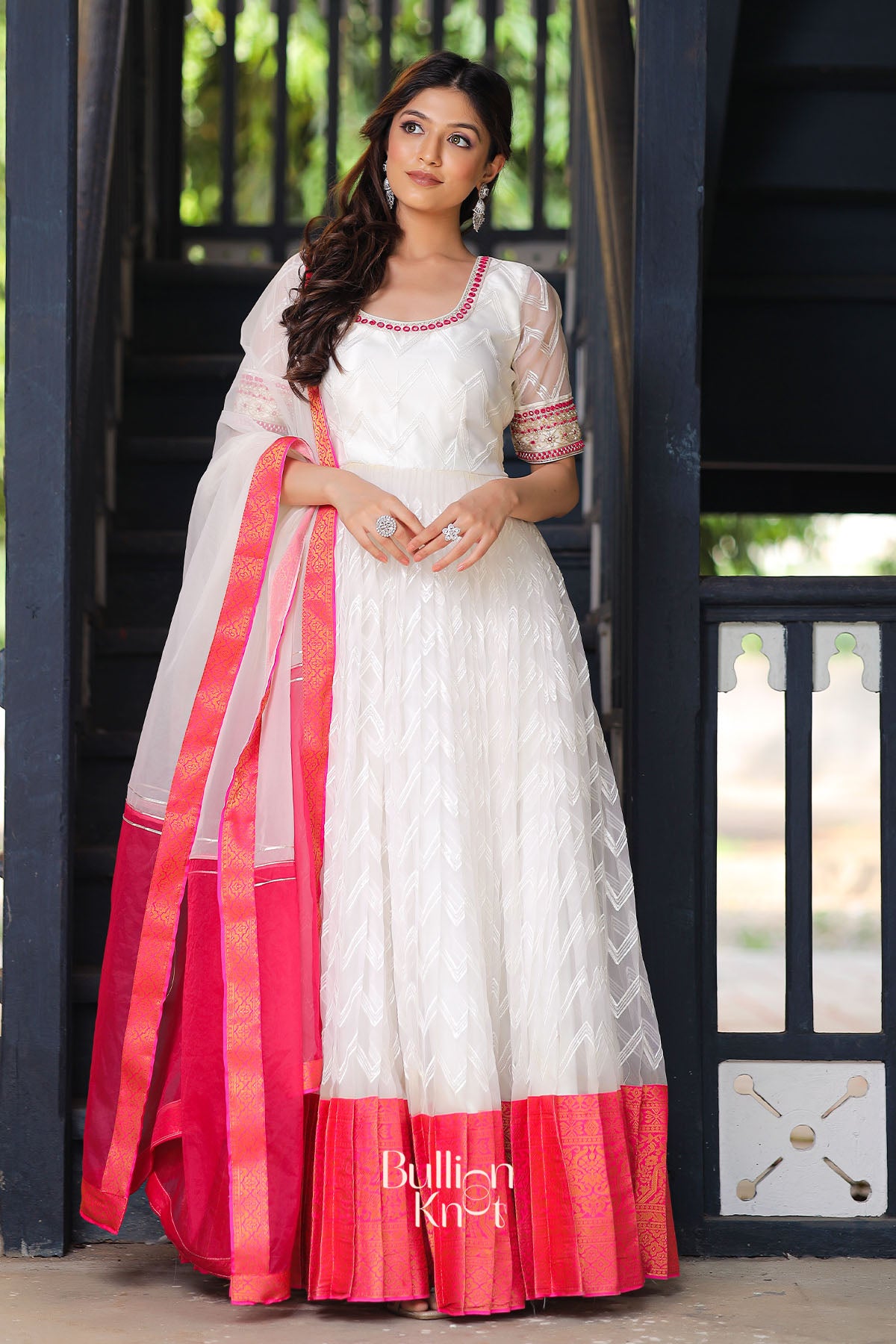 White Majesty Organza sequence Dress