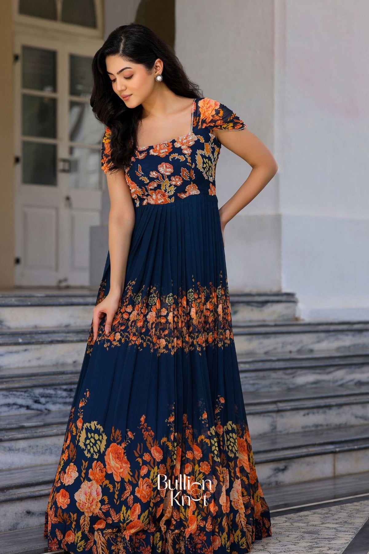 Zarna Maxi (Dress) in Navy Blue