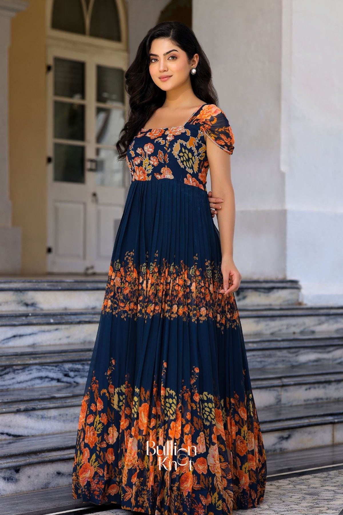 Zarna Maxi (Dress) in Navy Blue