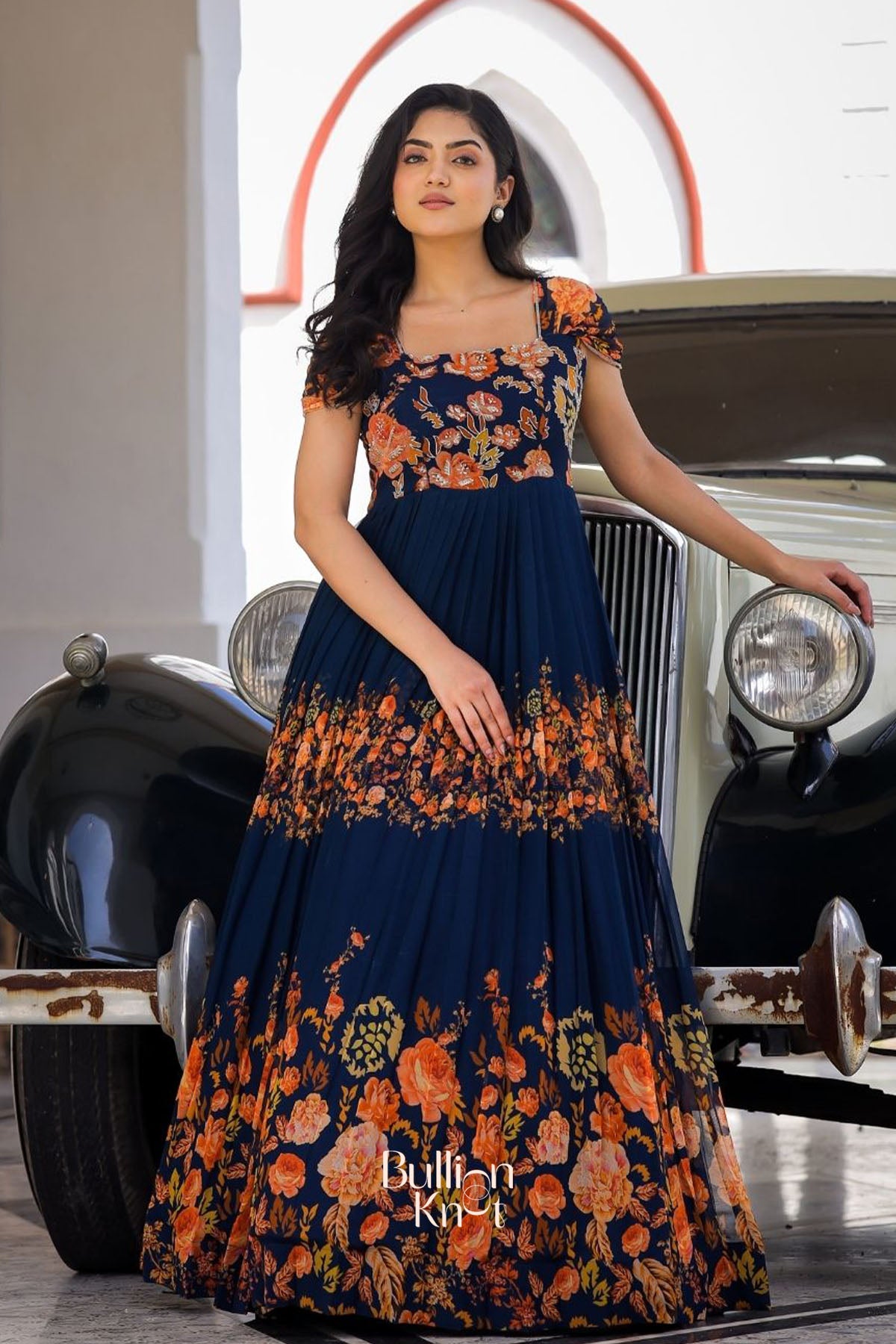 Zarna Maxi (Dress) in Navy Blue