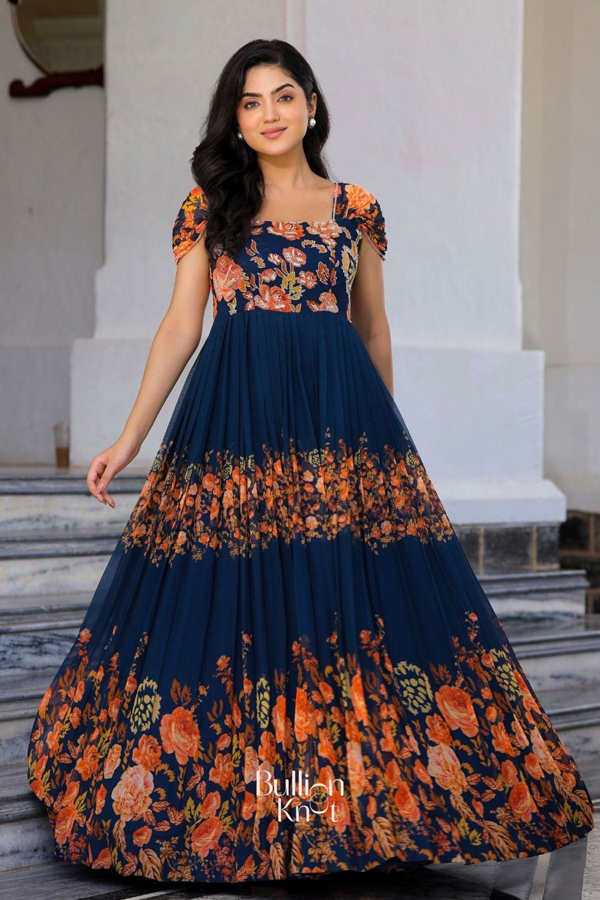 Zarna Maxi (Dress) in Navy Blue