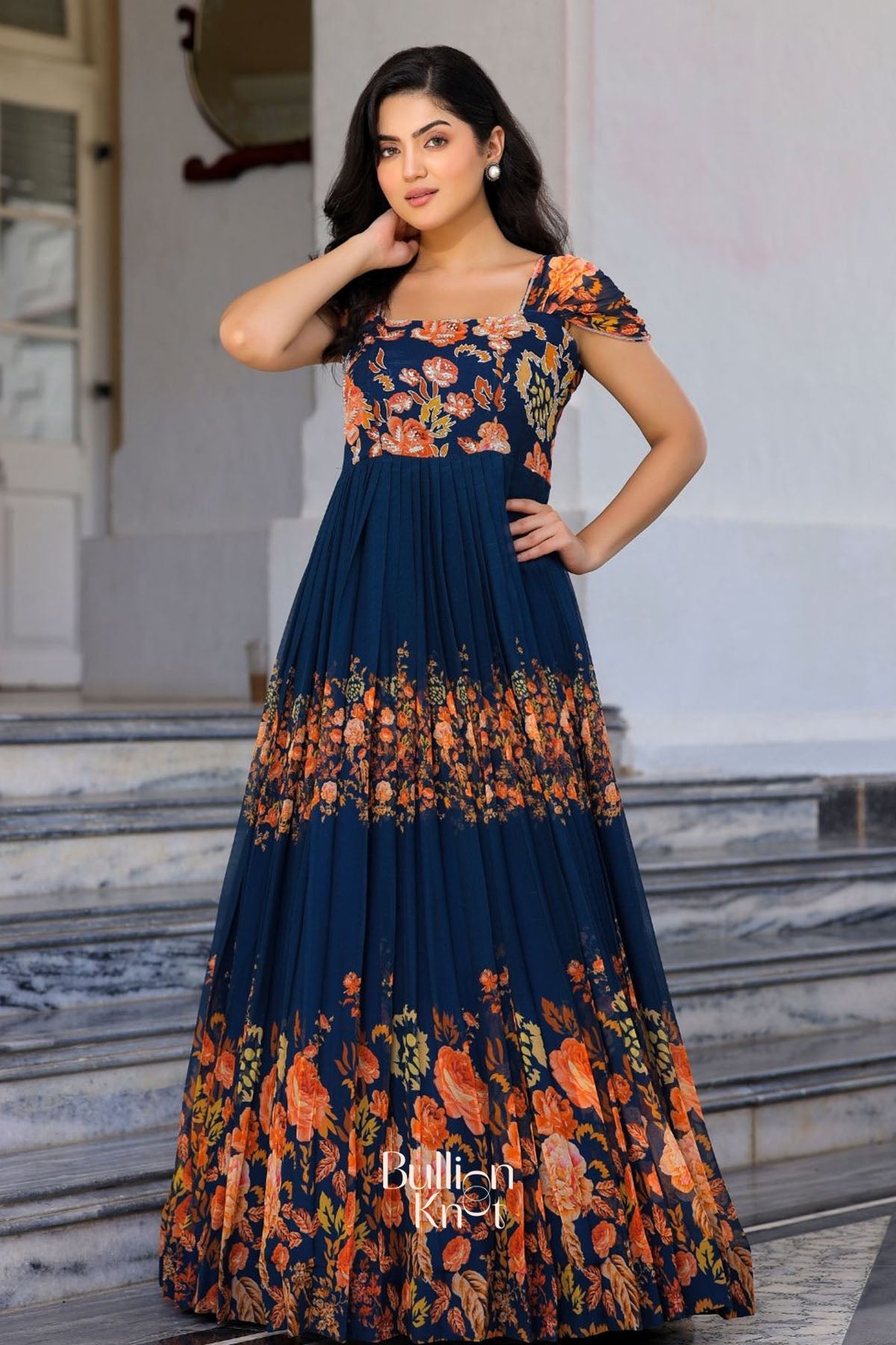 Zarna Maxi (Dress) in Navy Blue