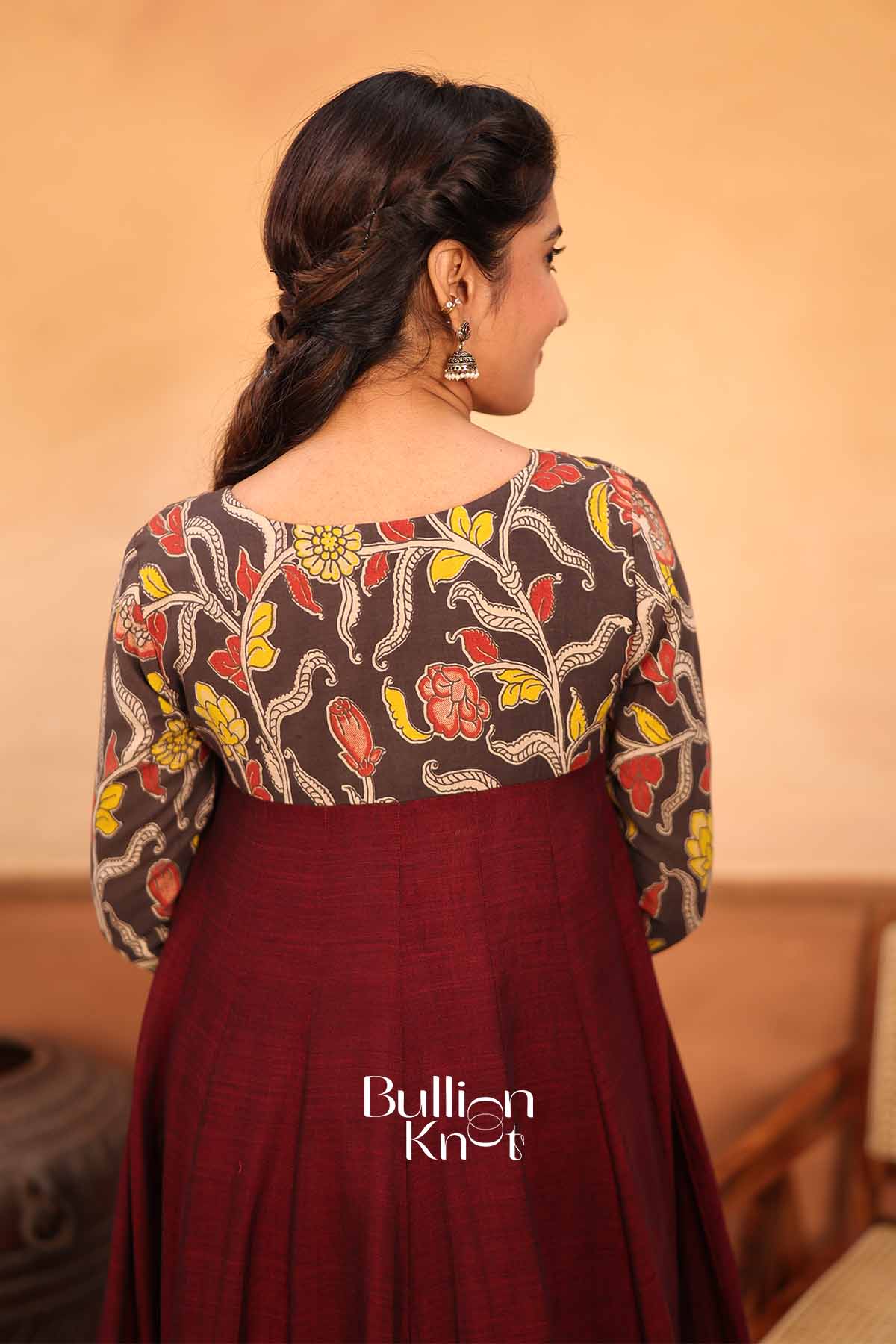 Anjanika|  Maroon Anarkali Suit Set |Festive Ethnic Wear Anarkali Set