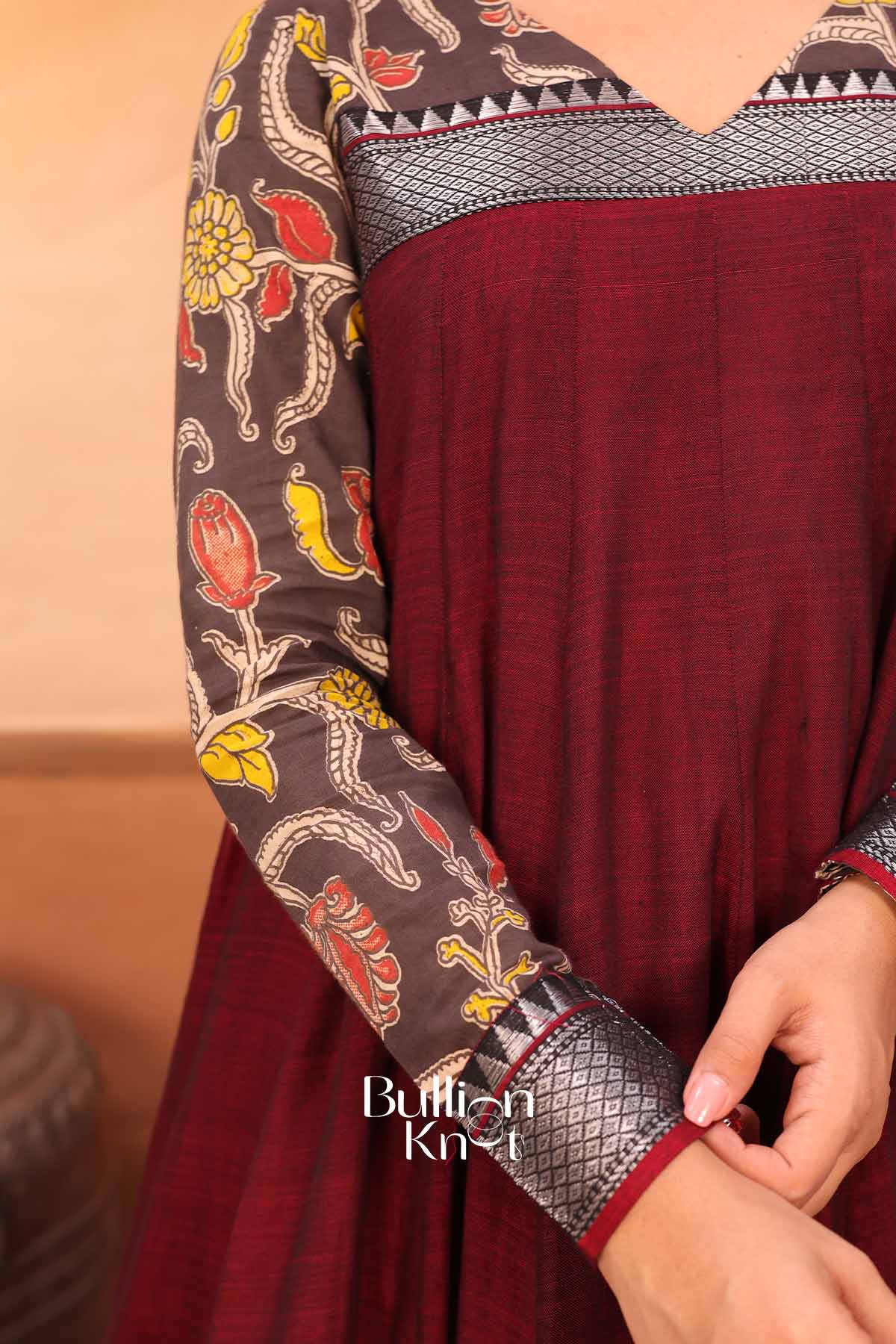 Anjanika|  Maroon Anarkali Suit Set |Festive Ethnic Wear Anarkali Set