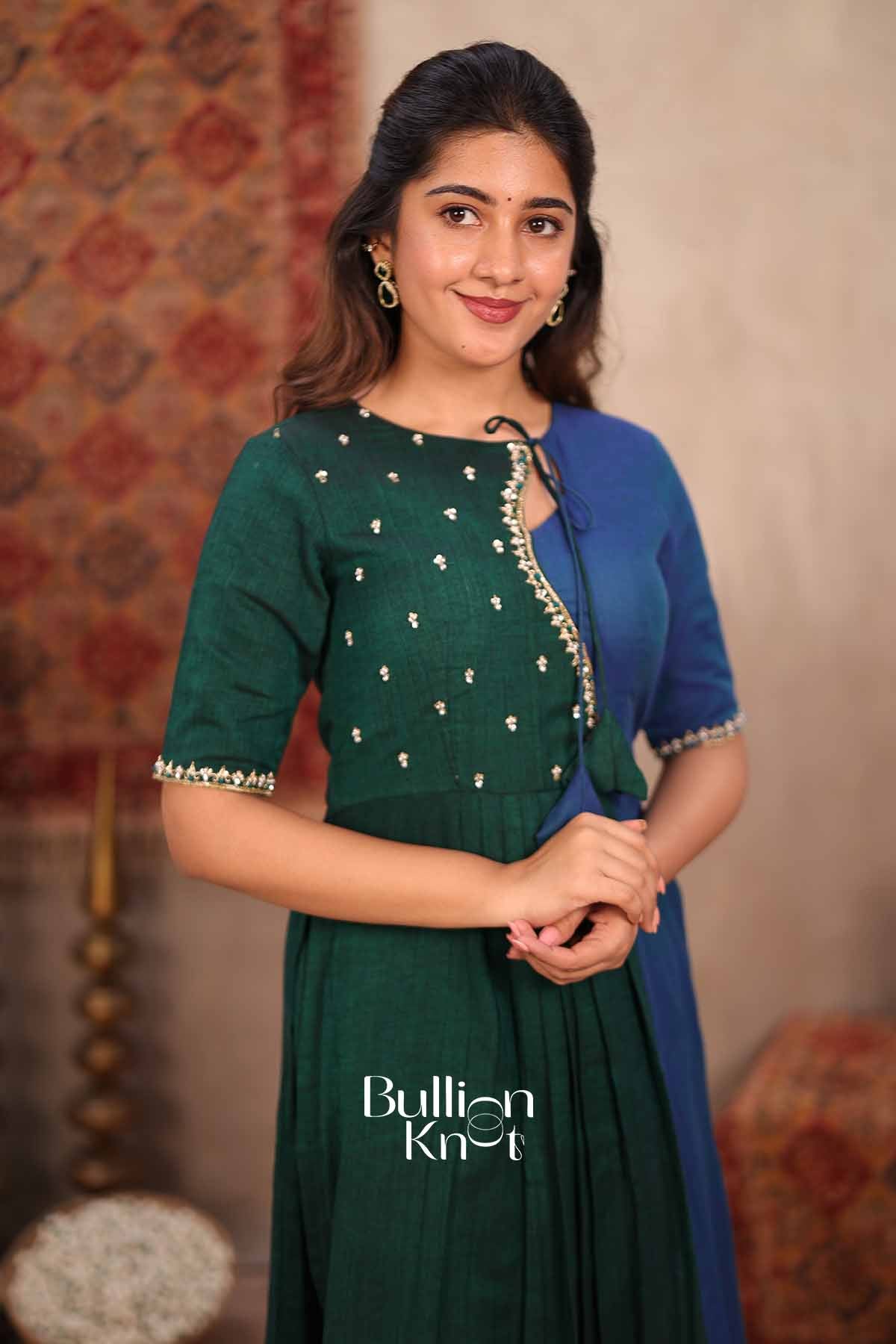 Hara Aanchal | Green Handloom Kurta Set for Women | Cotton Ethnic Suit Set