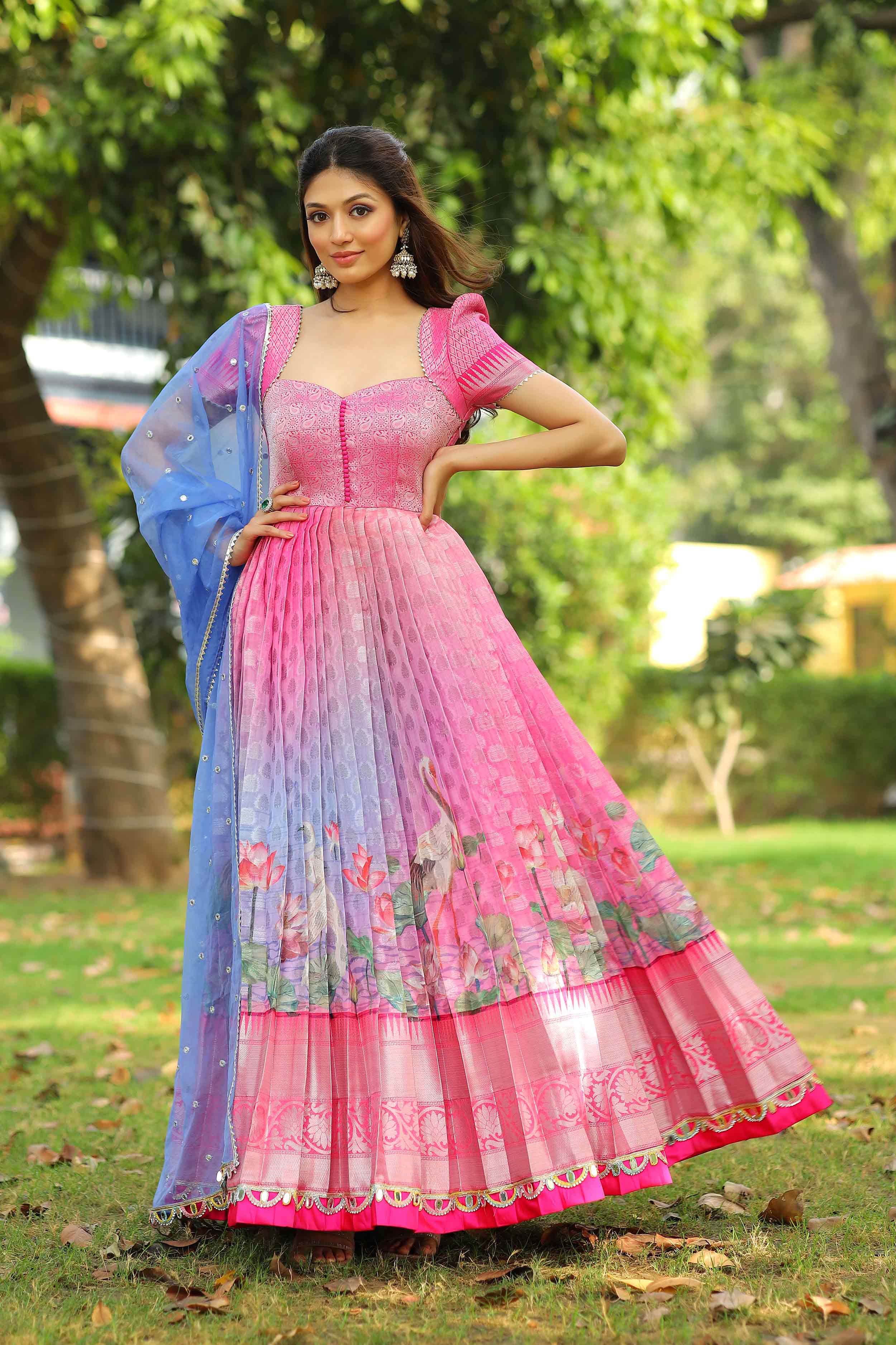 Kalapi Pink Banarasi Dress