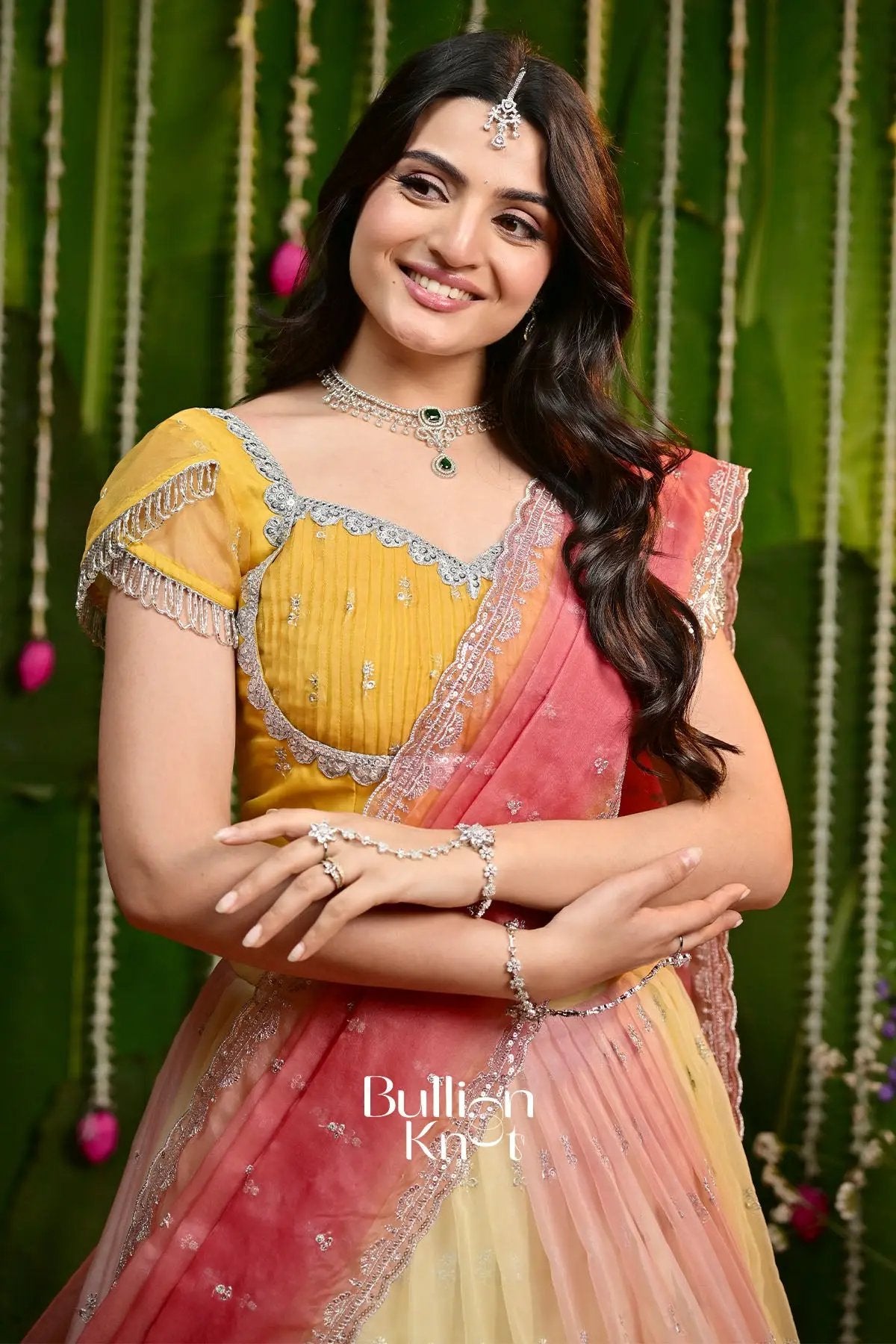 Kamaya Yellow Organza Madhubala Lehenga Set