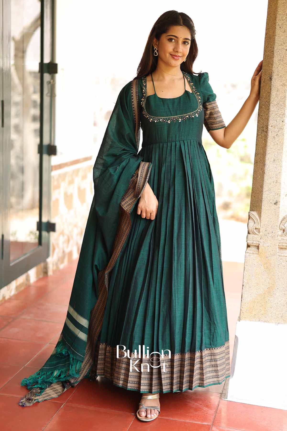 green emerald velvet dress Stylish Green Anarkali Suit Online
