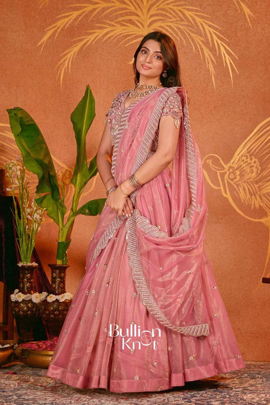 Latika Bridal Pink Lehenga Set with Dupatta Details