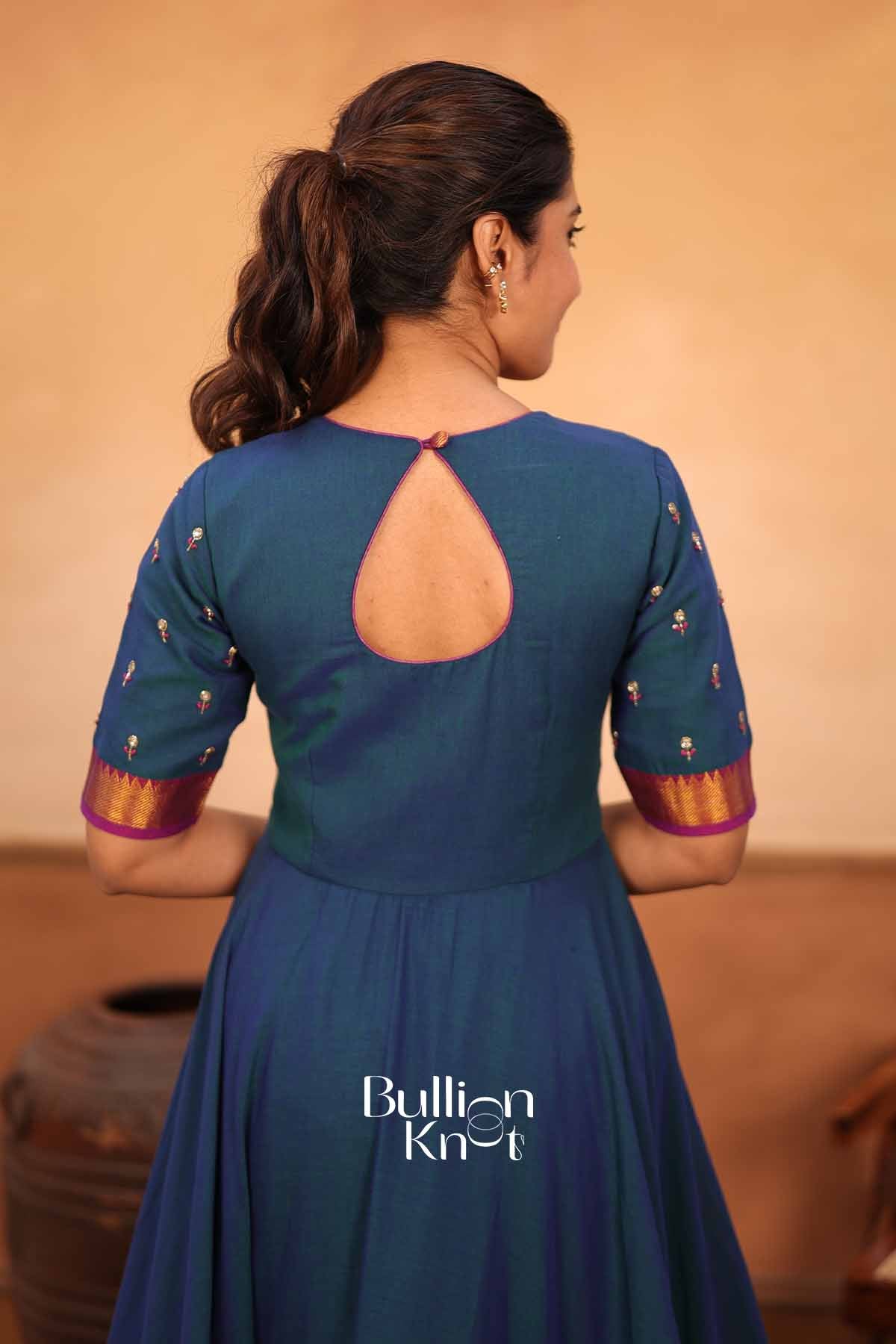 Neel Meher  | Blue Anarkali Gown for Women | Festive Ethnic Wear Anarkali Set