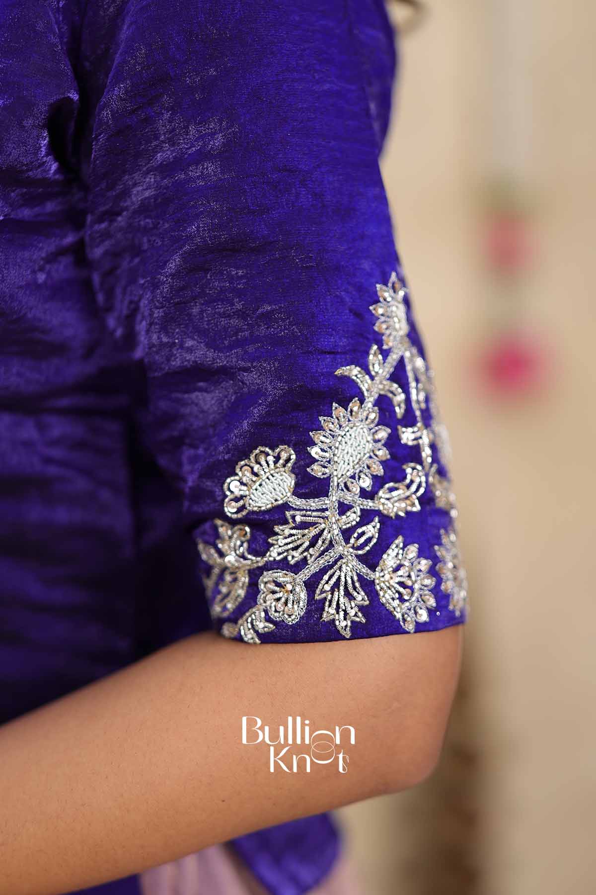 Orchid | Blue Indo-Western Jacket Set for Women | Festive Ethnic Wear Indo-Western Ensemble