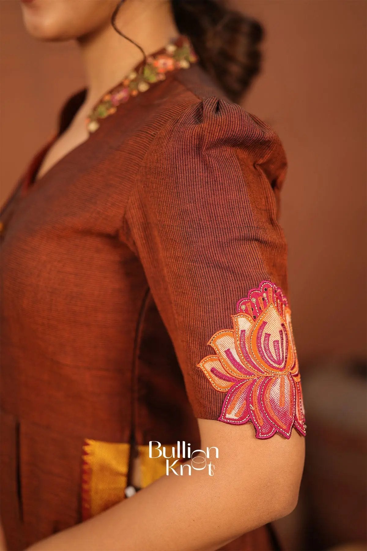 Rutuja Brown Handloom Kurta Set