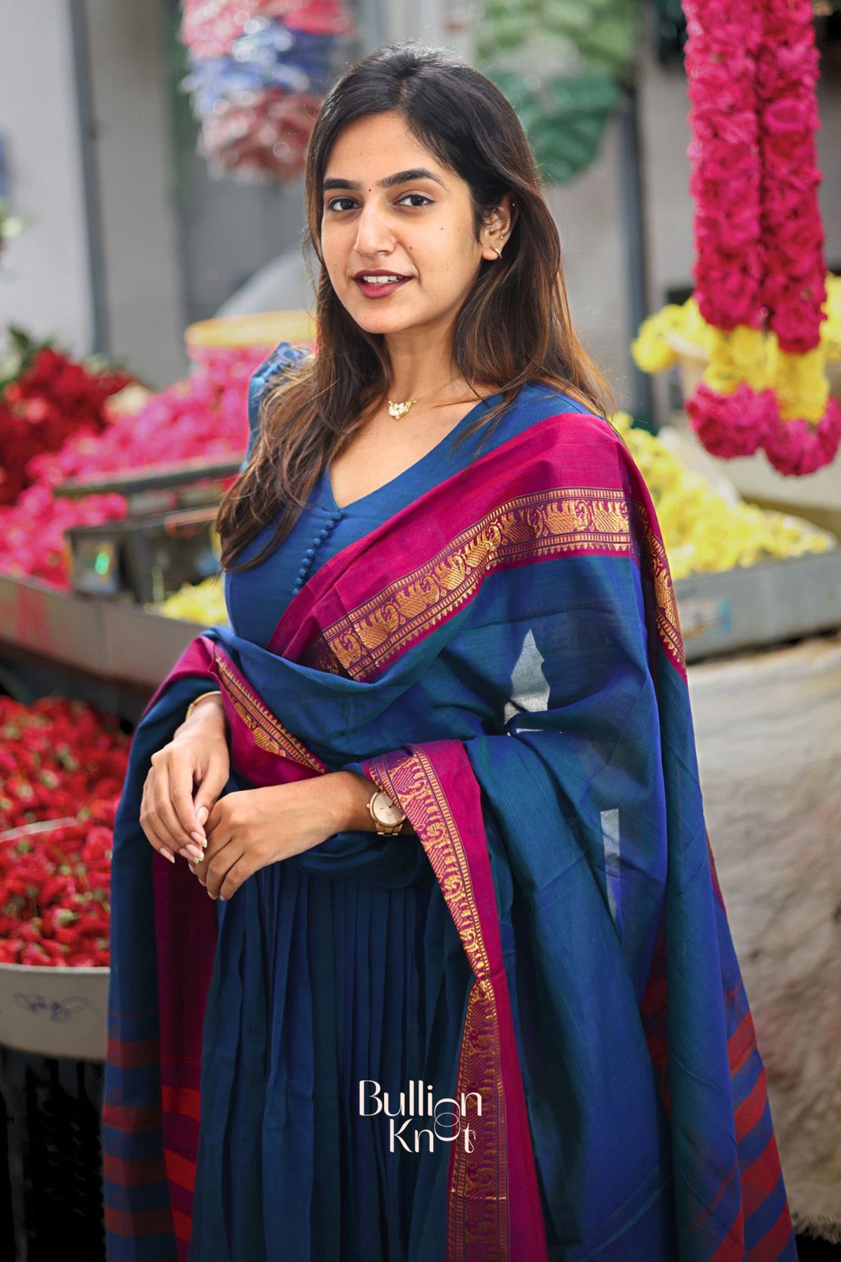 Saanchi Kurta Set in Peacock Blue