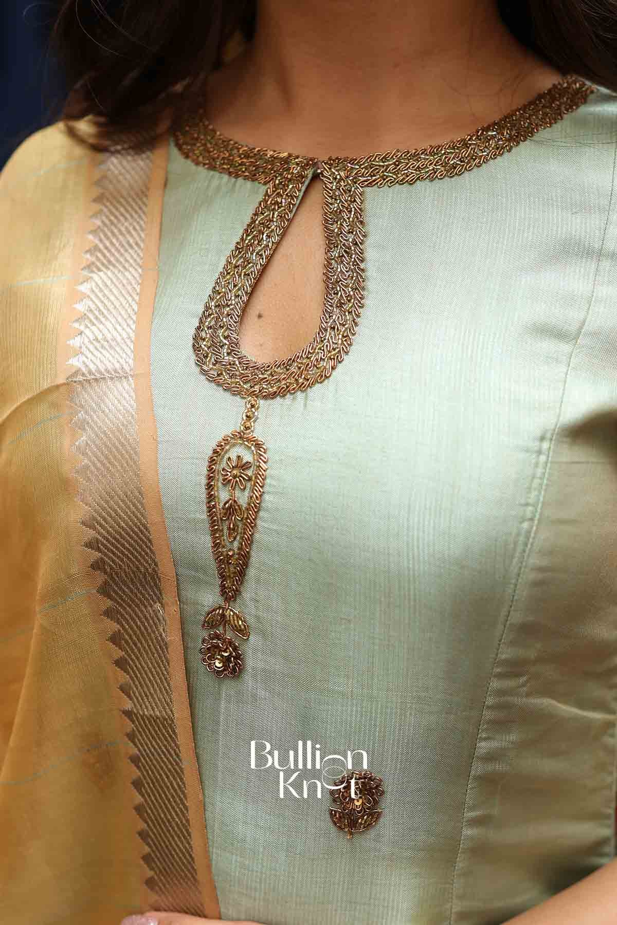Vaibhavi Pista Green Mangalgiri Pattu suit set with Dupatta