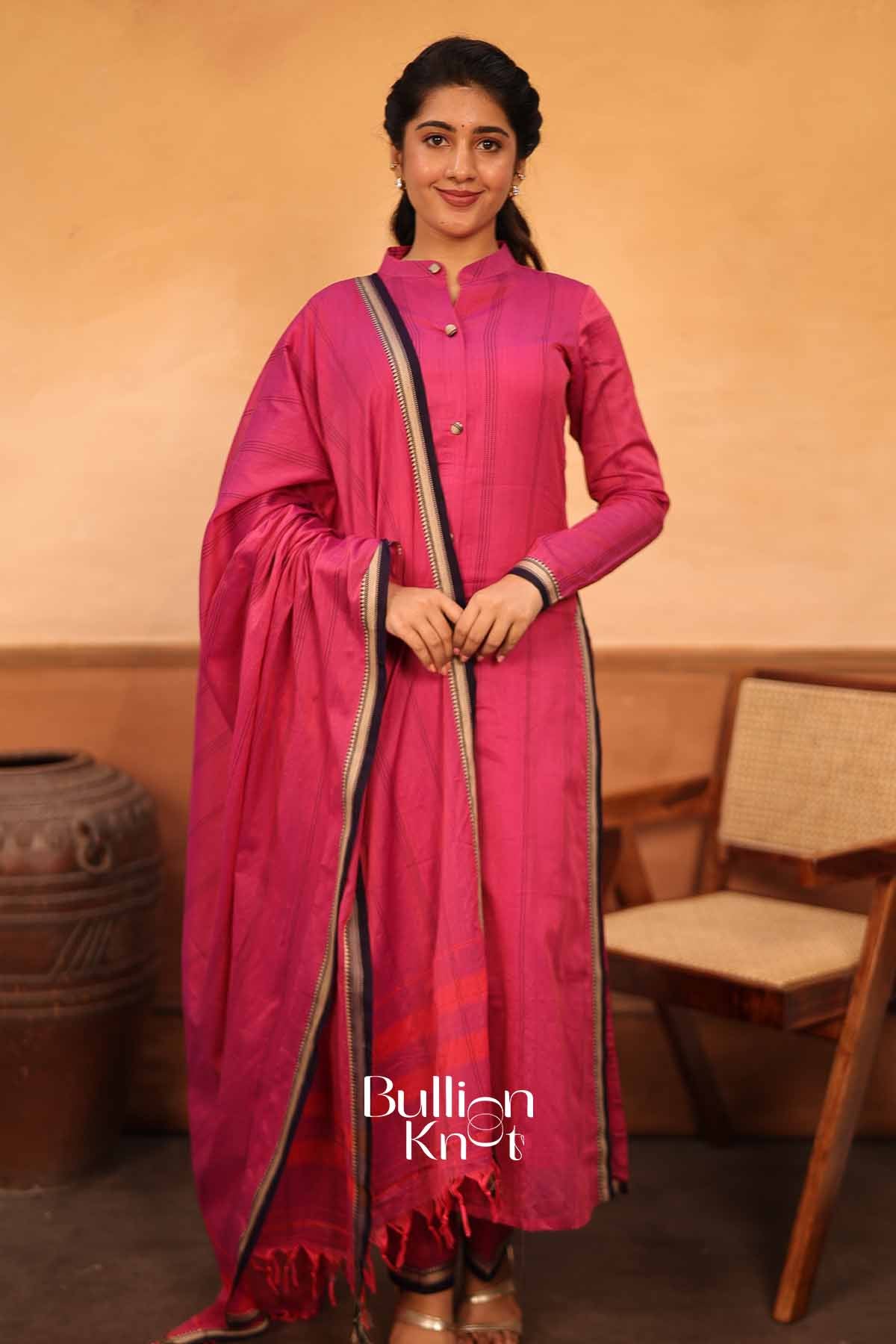 Yukti | Rani Handloom Kurta Set| Ethnic Wear