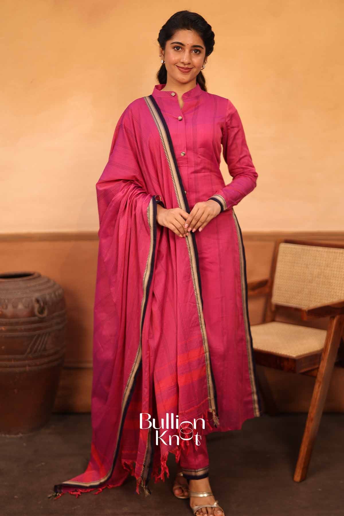 Yukti | Rani Handloom Kurta Set| Ethnic Wear