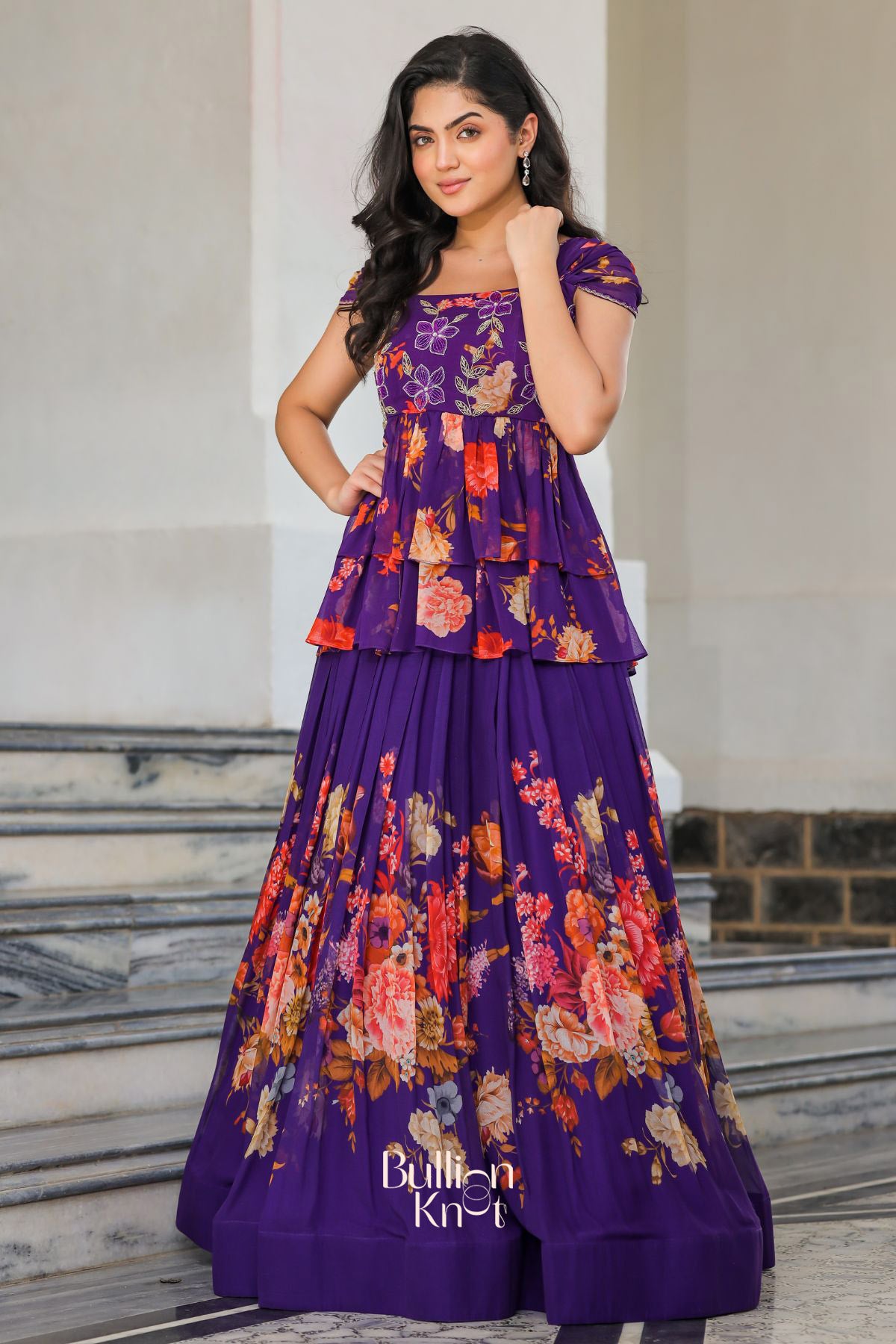 Ziana gown combining traditional elements with trendy design